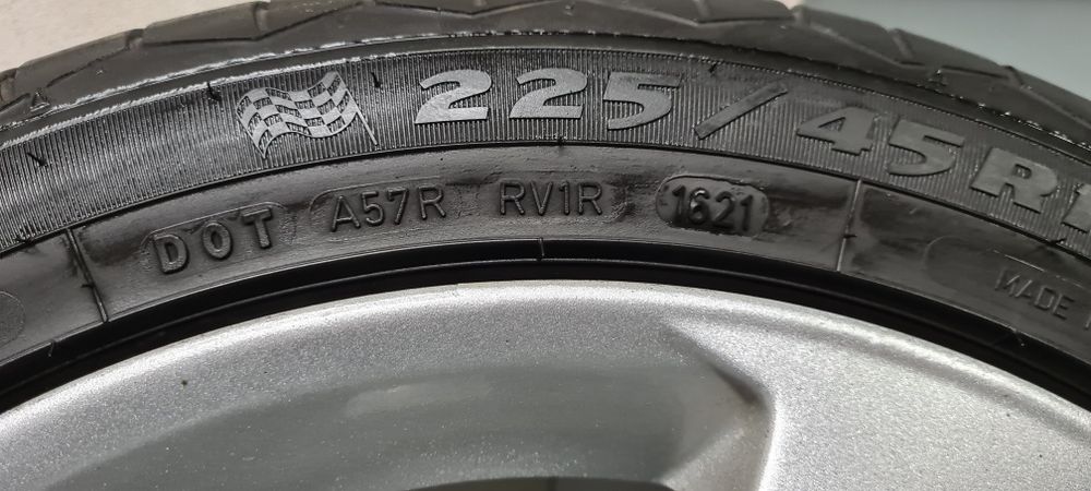 Koła - felgi 17cali Saab ALU45 plus opony letnie Dębica Presto HP2