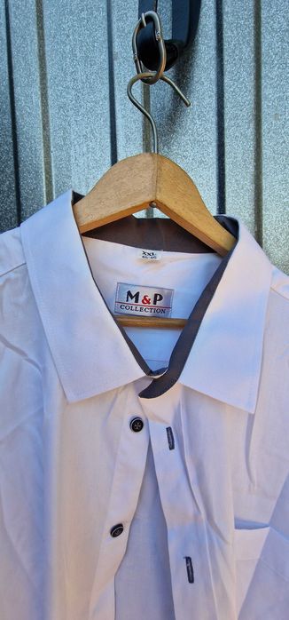 M&P collection Koszula męska biała długi rękaw XXL 45-46