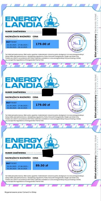 Bilety do Energylandii