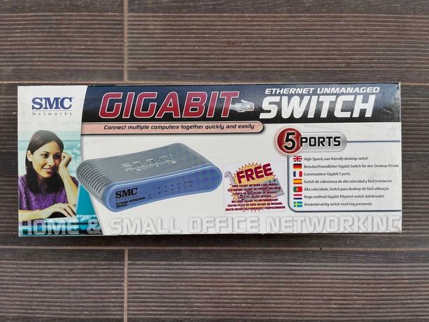 SMC Gigabit Switch de Rede 5 portas