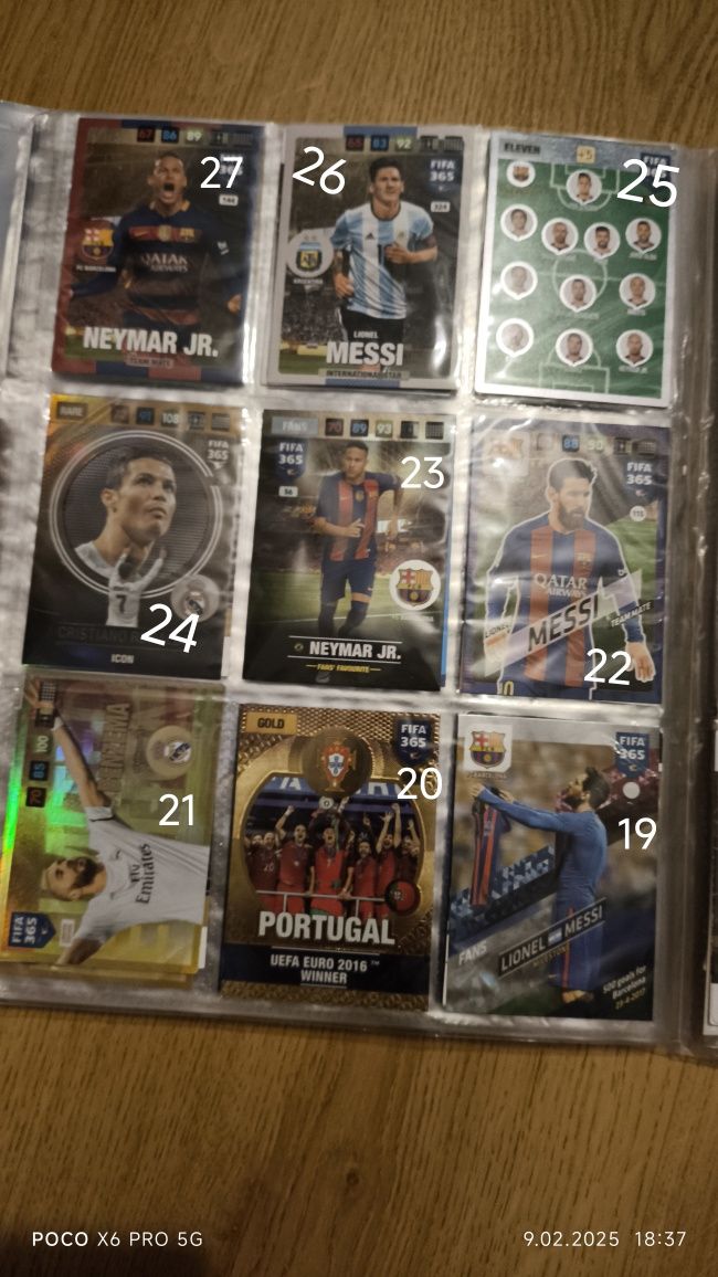 Karty kolekcjonerskie Panini Adrenalyn Messi Ronaldo Neymar Lewandowsk