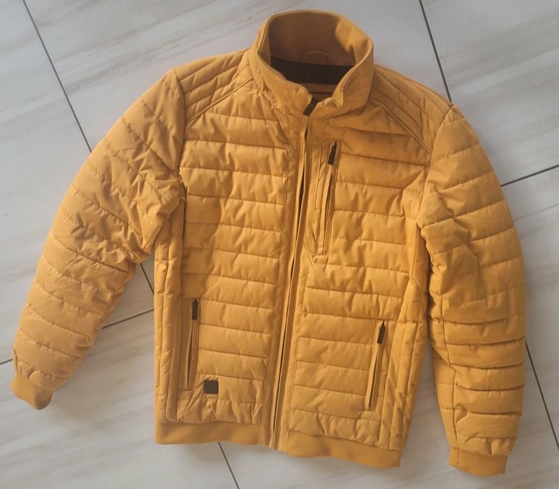 Kurtka męska Diverse rozmiar M żółta musztardowa zimowa ocieplana