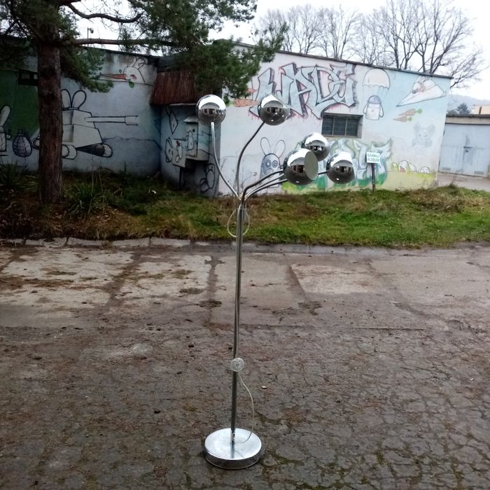 Antyk chińska chromowana lampa