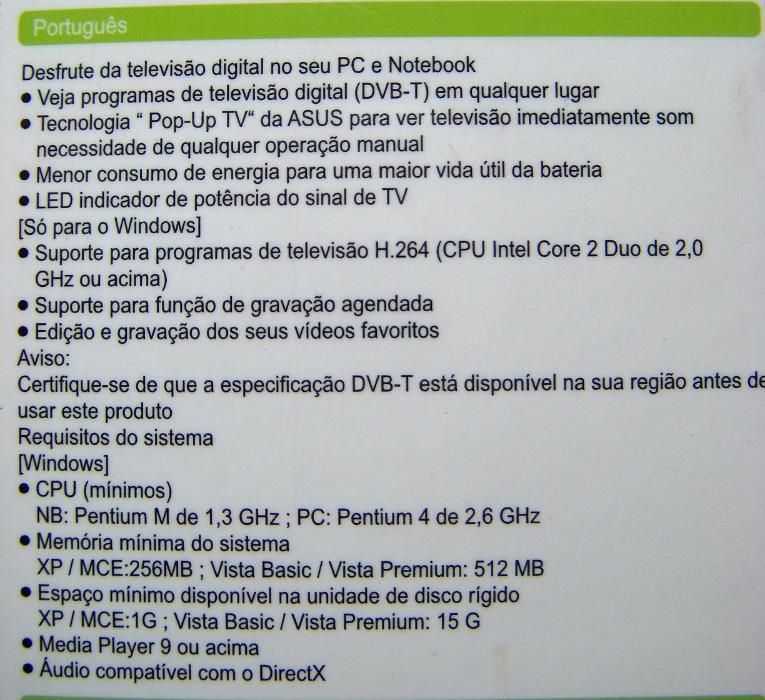 Placa TV usb - ideal para coverter ficheiros analogicos para digital