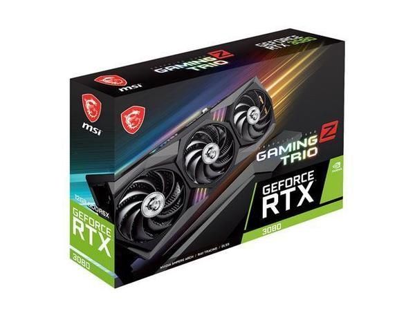 Відеокарта msi geforce rtx 3080 gaming z trio 12gb lhr