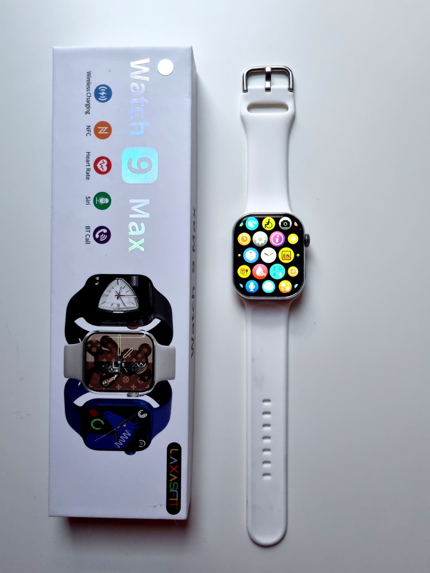 Biały smartwatch 9 Max