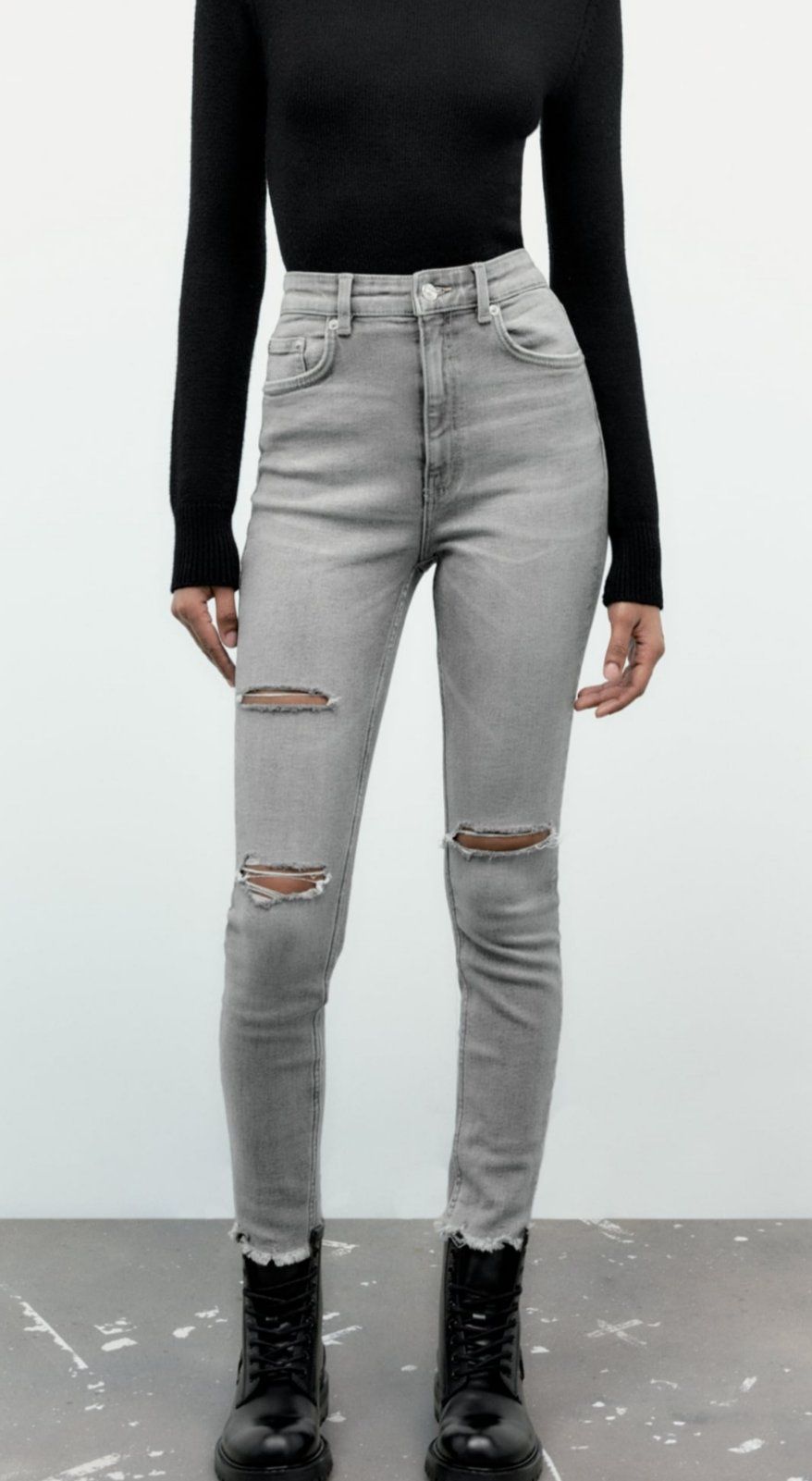 Zara Зара джинси джинсы с высокой посадкой