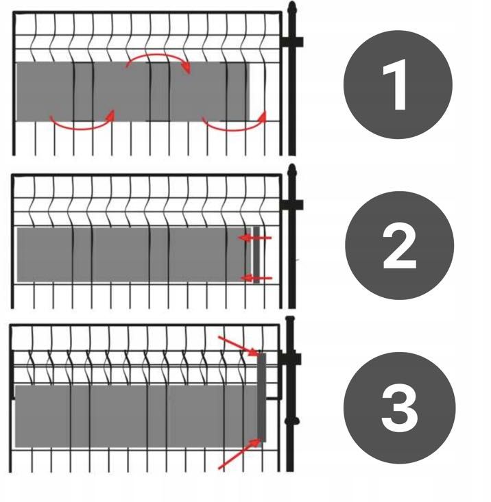 Taśma ogrodzeniowa antracyt osłona ogrodzenia płotu UV 19x35