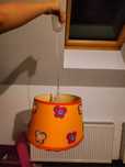 Lampa dziecięca, motyle, pomarańczowa