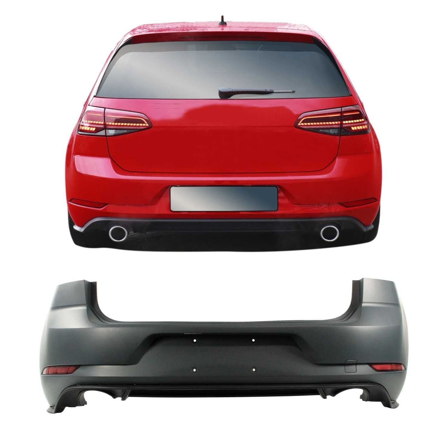 Para-choque traseiro com visual GTI Volkswagen Golf 7 de 2017 a 2019