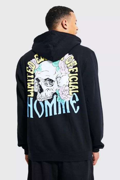 Костюм худі та джогери з принтом, теплий, розмір L