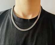 Naszyjnik męski łańcuch chain srebrny 50 cm