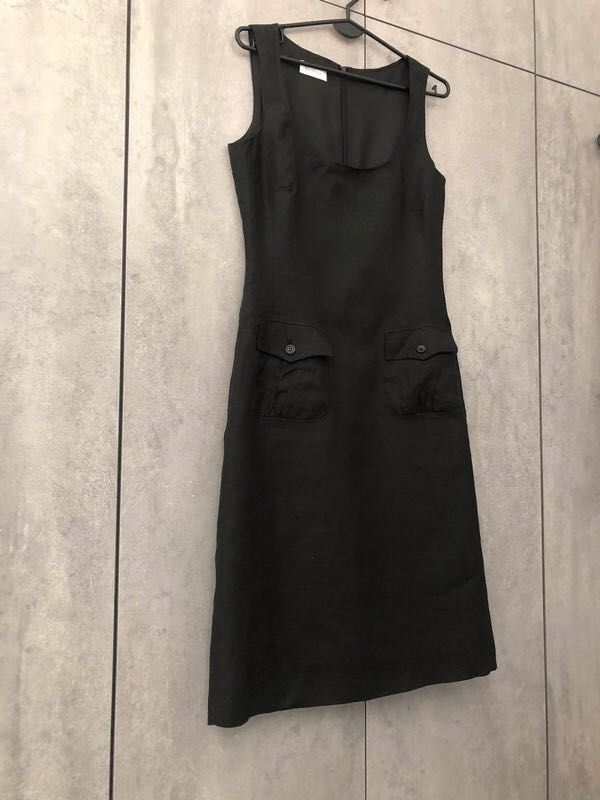 Czarna sukienka ołówkowa z podszewka roz S