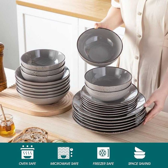 Zestaw obiadowy Vancasso Navia, 24 elementy, kamionka, dla 6 osób,