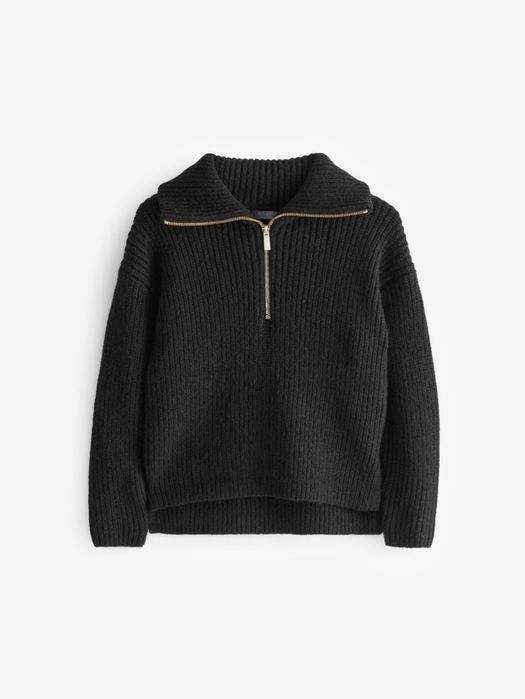 Nowe Next sweter czarny z zamkiem 168, rozm40