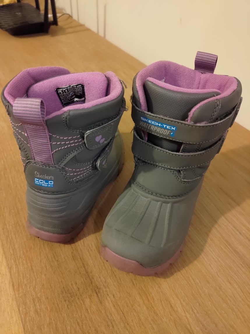 Śniegowce buty zimowe SKECHERS EUR25