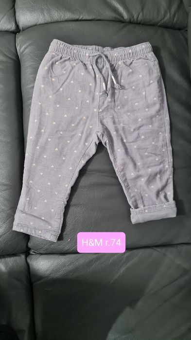 Nowe spodnie ocieplane na podszewce r.74 H&M