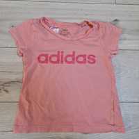 Różowy t-shirt bluzka na krotki rekaw Adidas r 134