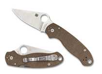 Nóż składany Spyderco Para 3 Brown Canvas Micarta, Satin Cru-Wear by S