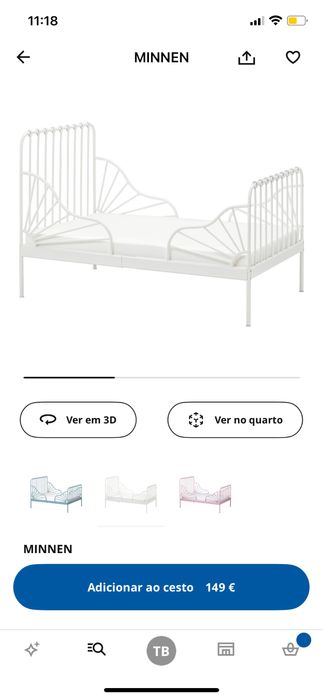 Cama Ikea + estrado + colchão