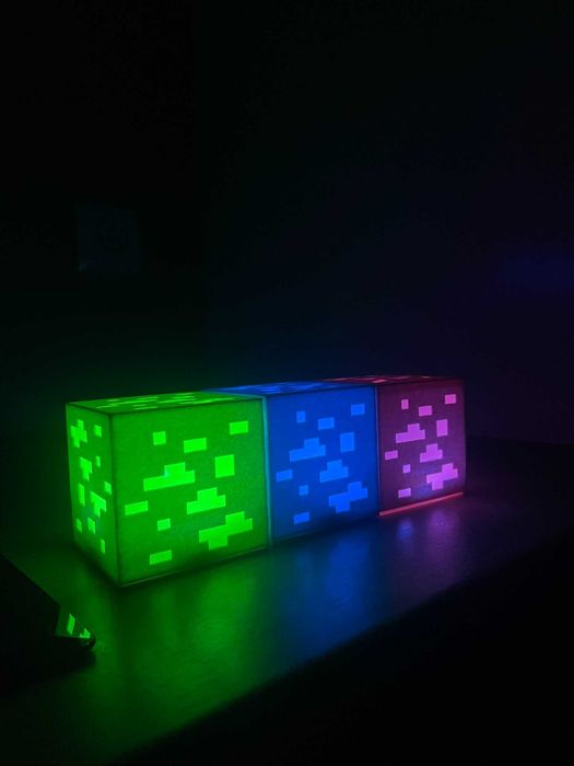 Lampka Minecraft – Diamond Ore / Redstone / Emerald