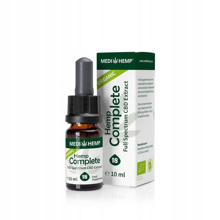 Medihemp 18 Complete Naturalny olejek CBD/CBDa 10 ml BIO Full Spectrum
