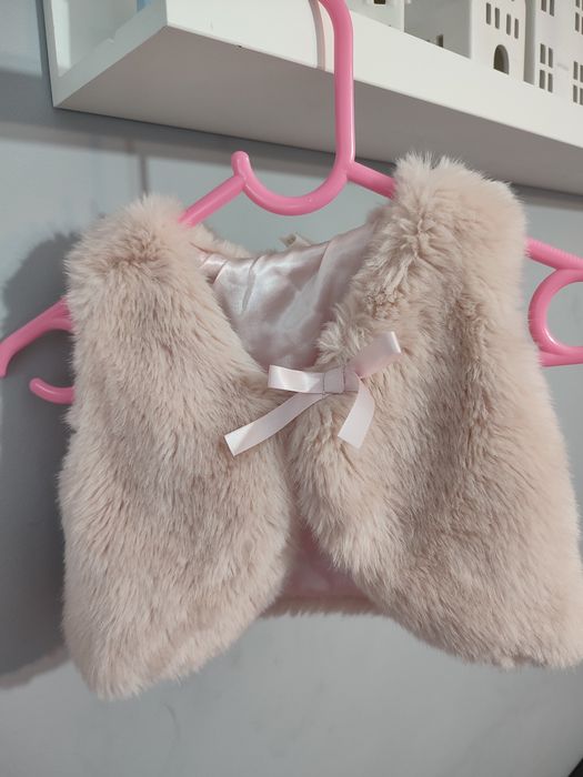 Kamizelka futrzana dziewczęca rozm 68