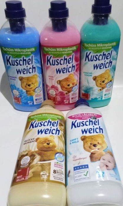 Kuschelweich płyn do plukania 5 płynów 1 L aż 38 prań