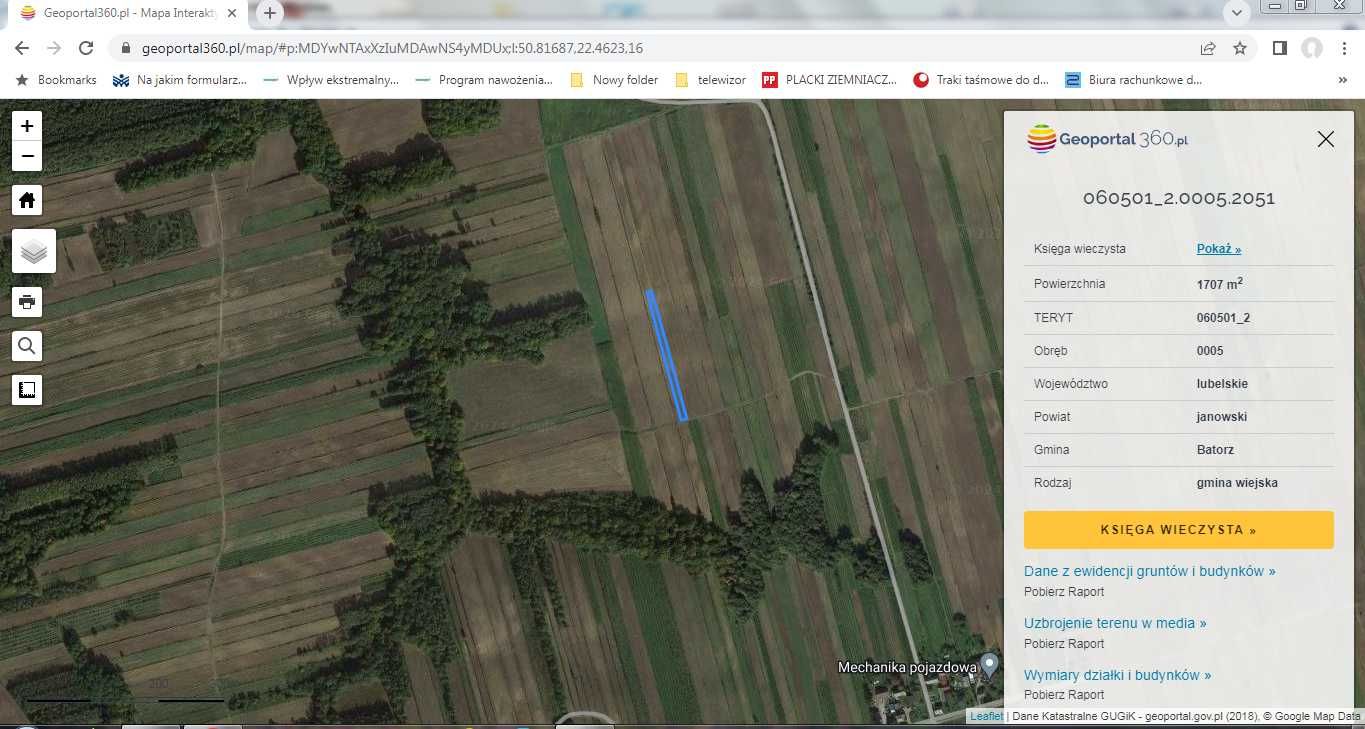 sprzedam pole 94 ary w Piłatce