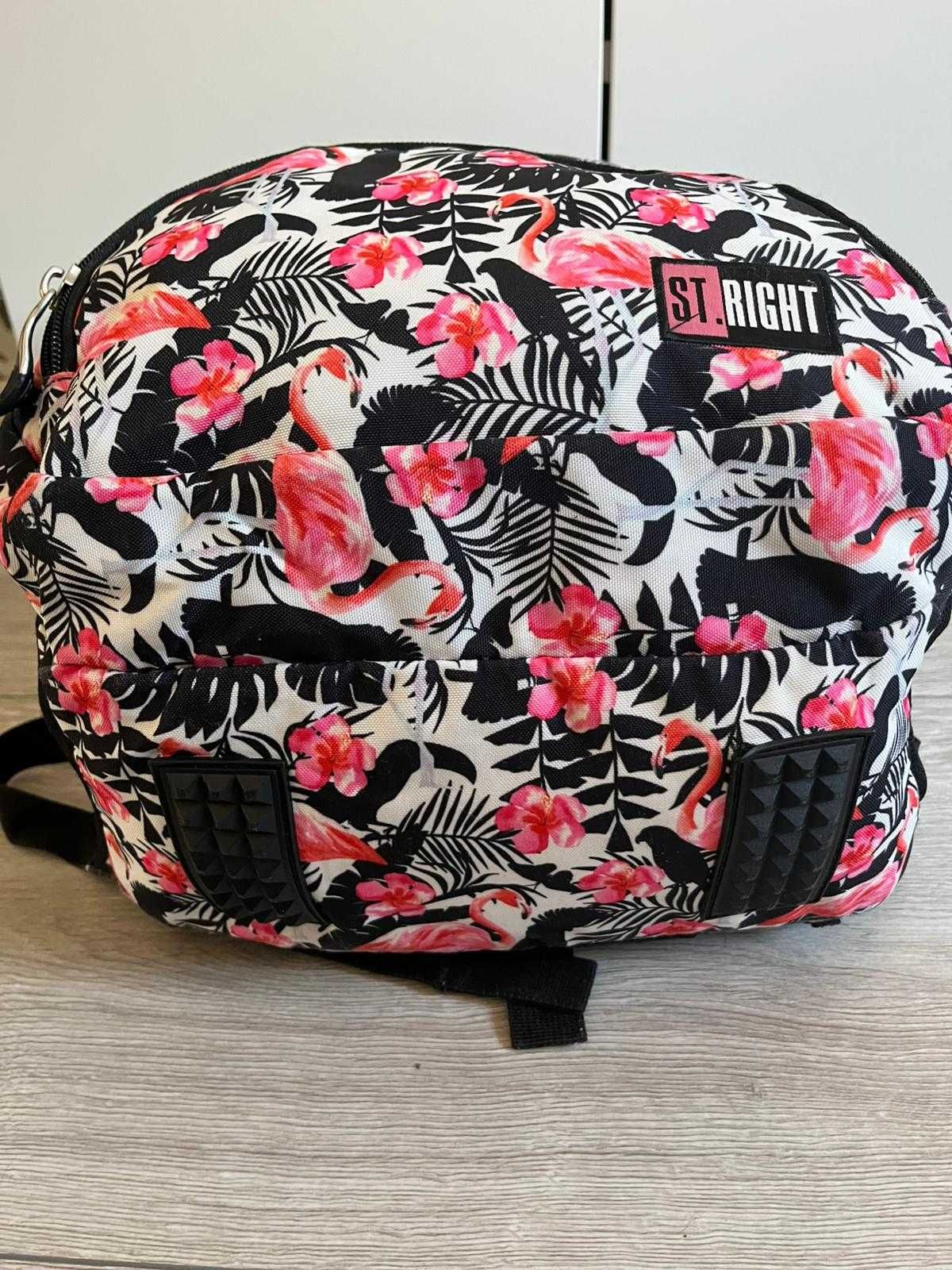 Plecak St.Right flamingo Pink&Black