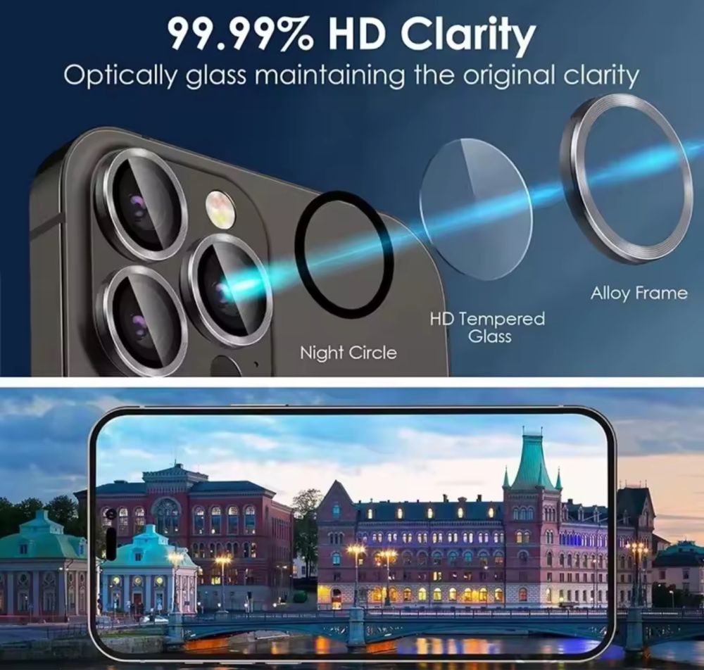 3x osłona obiektywu szkło ochronne do kamery IPhone Pro max