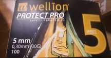 Безопасные иголки Wellion ProtectPro 5mm
