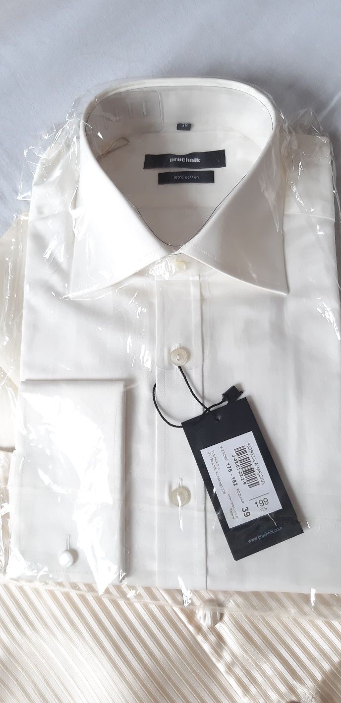 WESELE ślub  - Nowa koszula Próchnik + kamizelka poszetka krawat