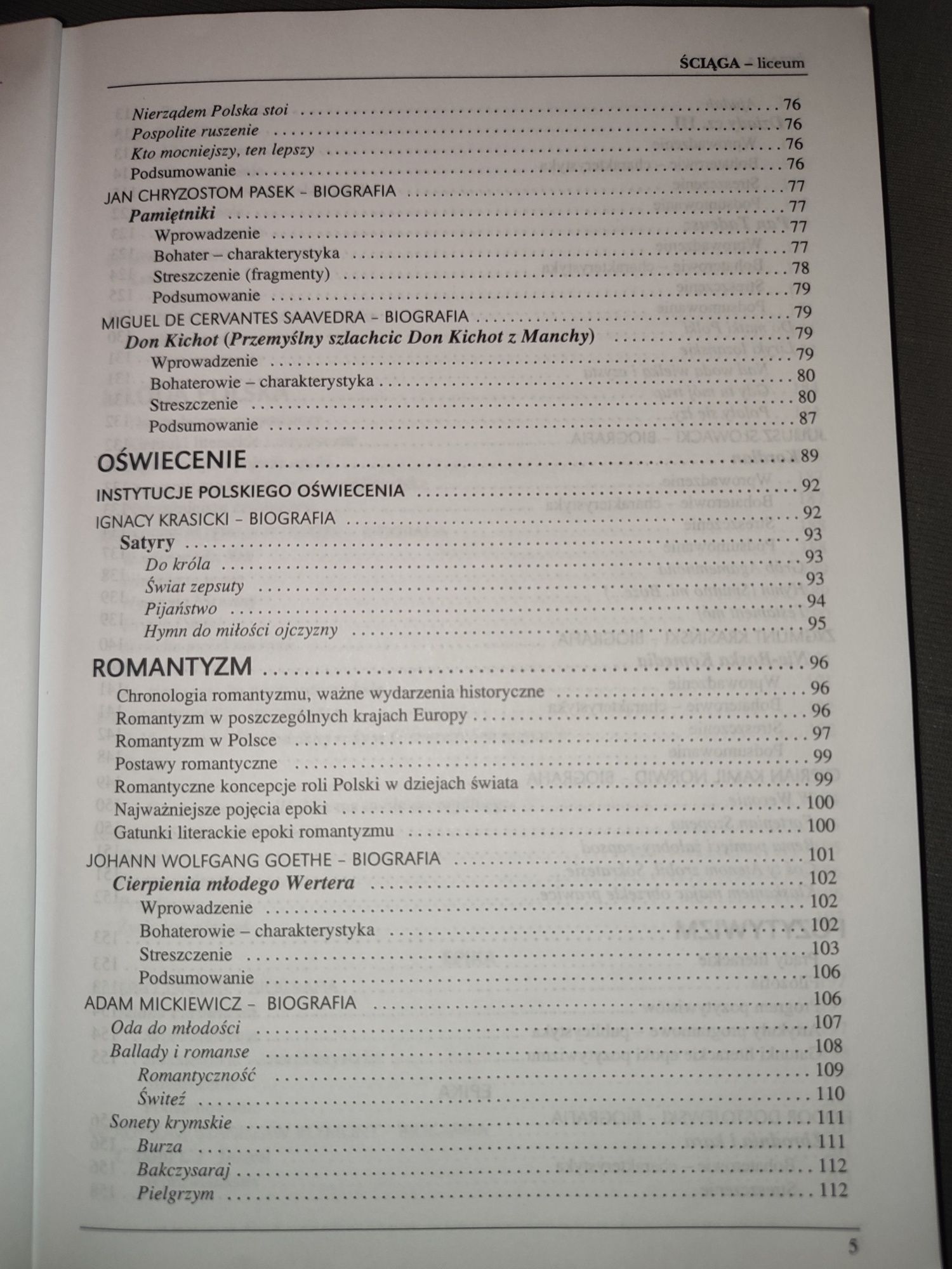 Streszczenia lektur do matury, Greg, Ściąga