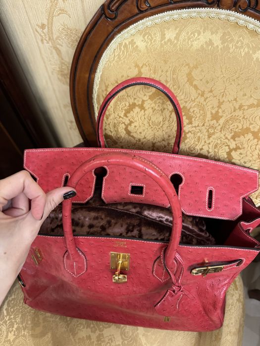 Сумка Біркін страус шкіра