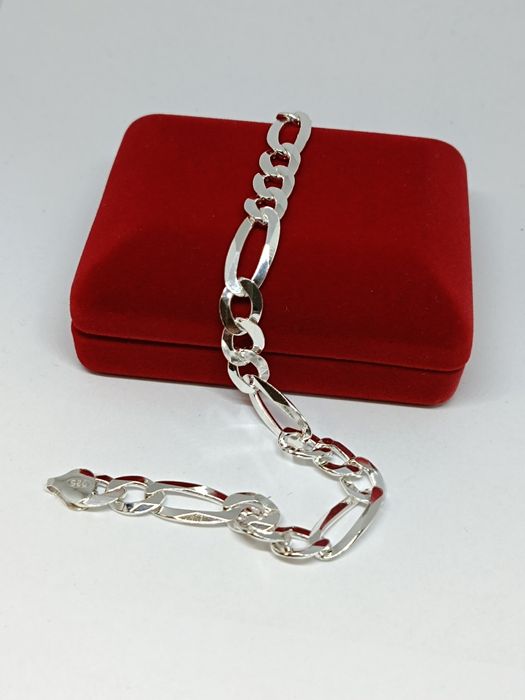 Srebrna bransoletka Figaro długość 21,5 cm, srebro 925