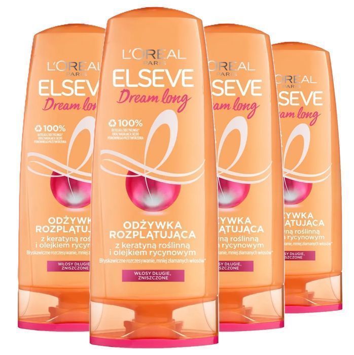 4x Loreal Elseve Dream Long Odżywka Do Długich Włosów 200 ml
