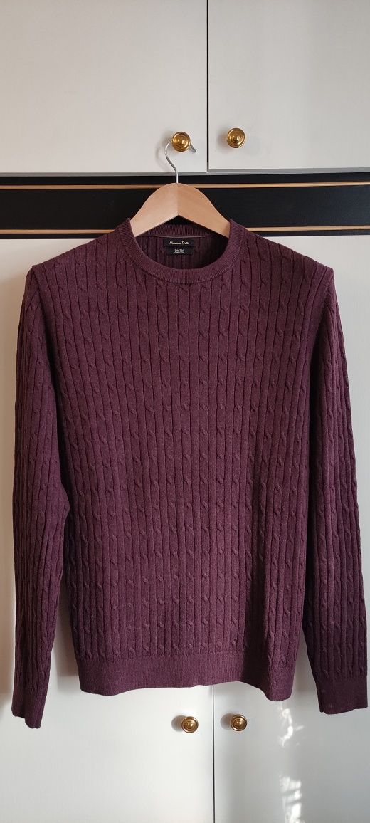 Продам чоловічий светр бордового кольору Massimo Dutti