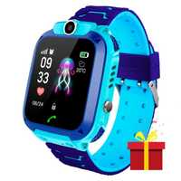 Детские смарт часы Q12 Smart Baby watch Q12 с GPS  Синие