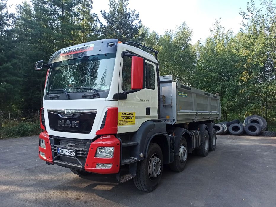 MAN TGS 35.440  wywrotka , trzystronna , hydro burta , 8x4 , super stan, ZAMIANA