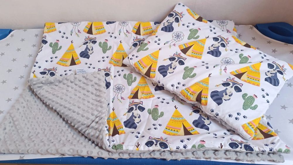 Zestaw dla przedszkolaka szopy tipi kocyk z poduszką