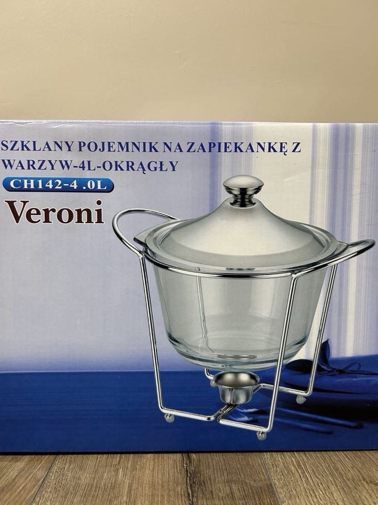 Szklany pojemnik na zapiekanke z warzyw Verini 4 l.