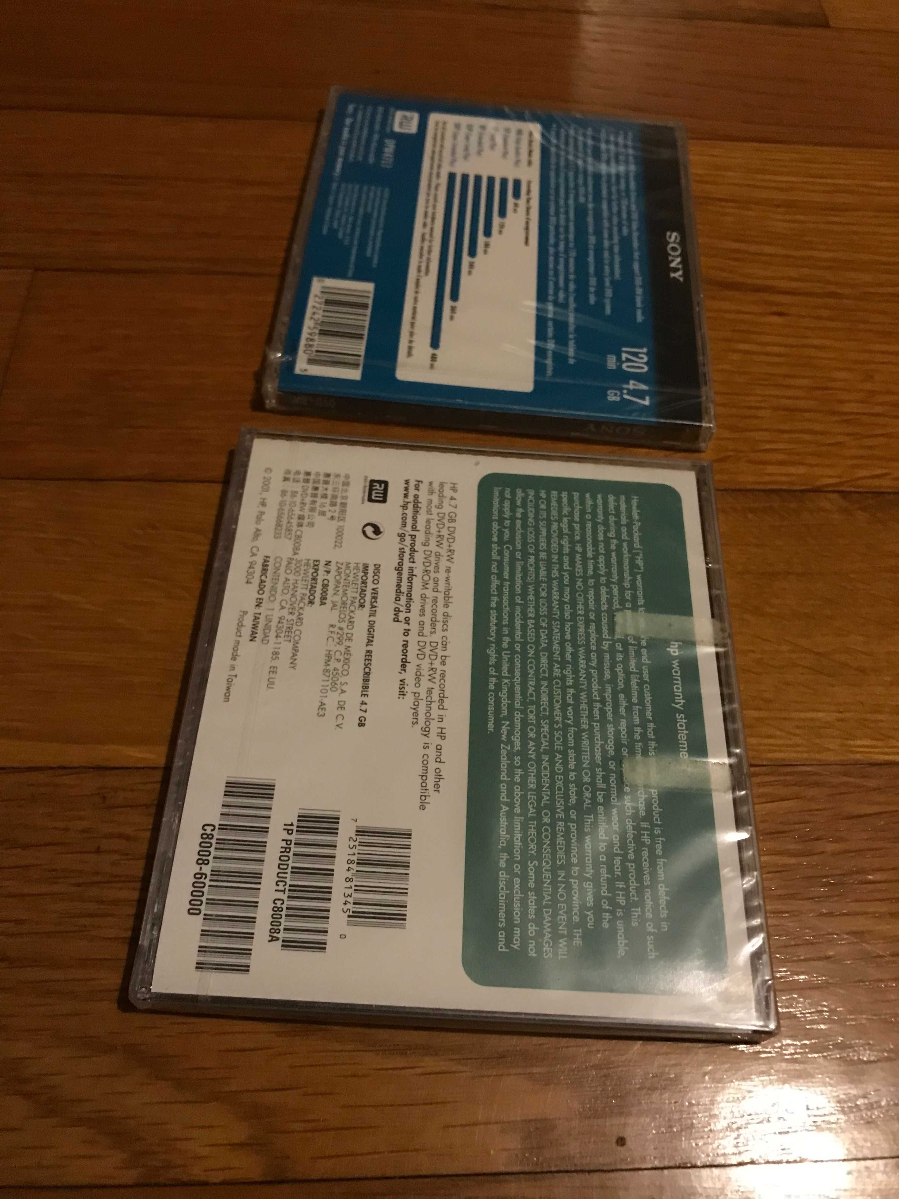 2 DVD-RW para gravação