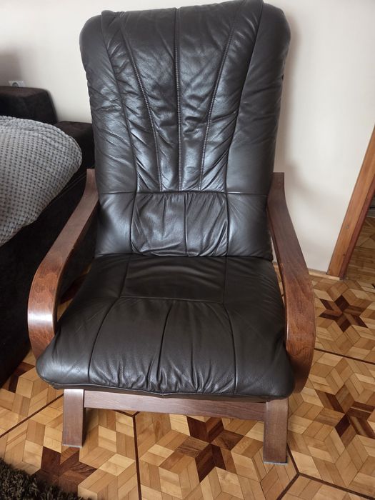 Komplet wypoczynkowy fotele +.kanapa skóra