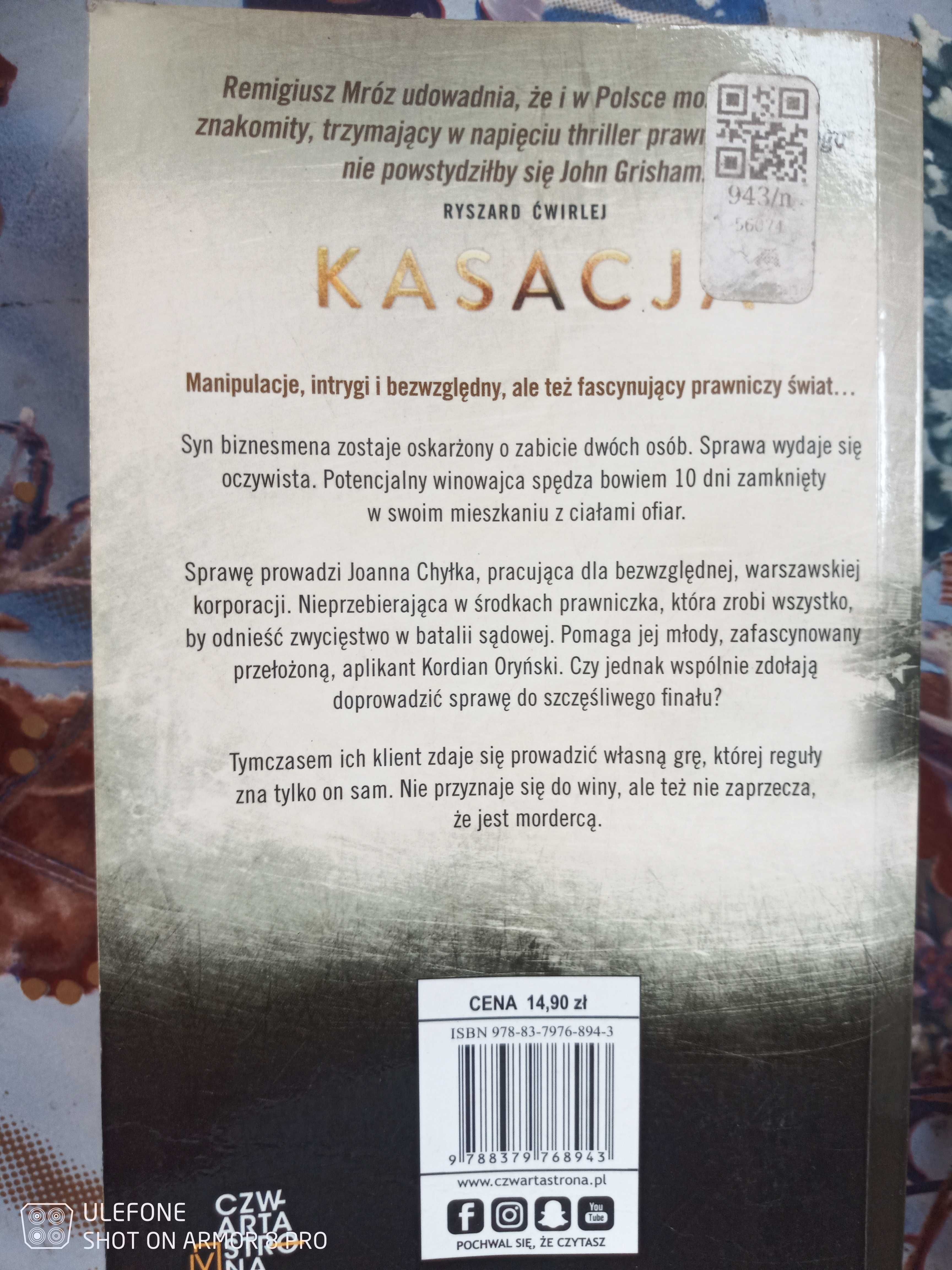 Książka "kasacja" Remigiusz Mróz