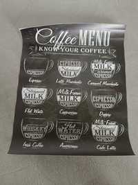 Plakat grafika caffee menu