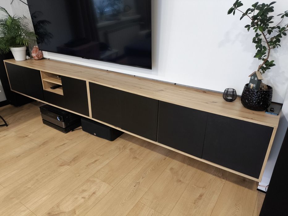 2 Szafki RTV 156 cm x2 dąb Artisan/ czarny odbiór jak najszybciej