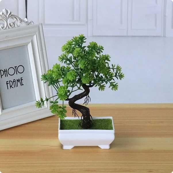 Sztuczna roślina Bonsai Mały w doniczce, dekoracja do domu.