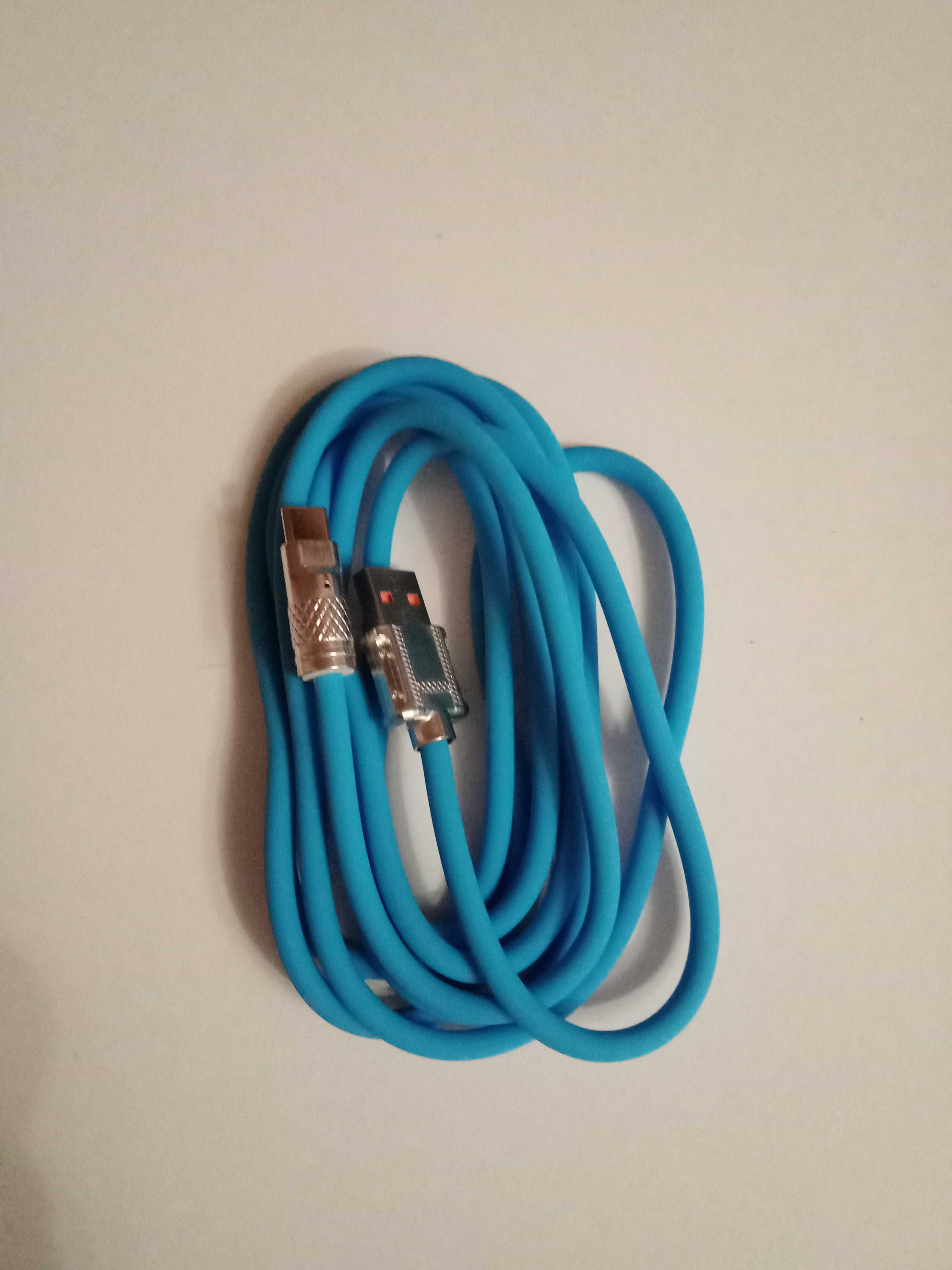 Кабель быстрой зарядки USB Type-C 120 Вт 6 А 2м цвет синий