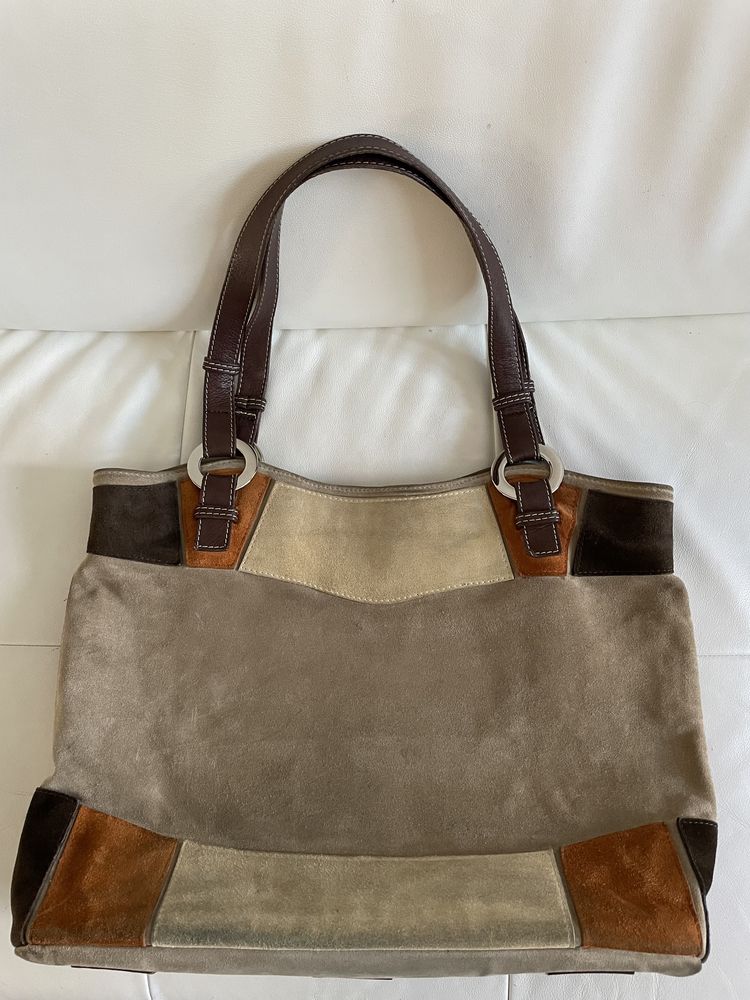 Gino Rossi Torebka Shopper 47x35cm nubuk